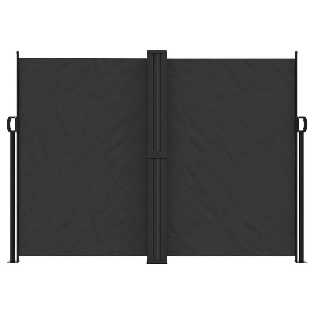 Uttrekkbar sidemarkise 180x1000 cm svart