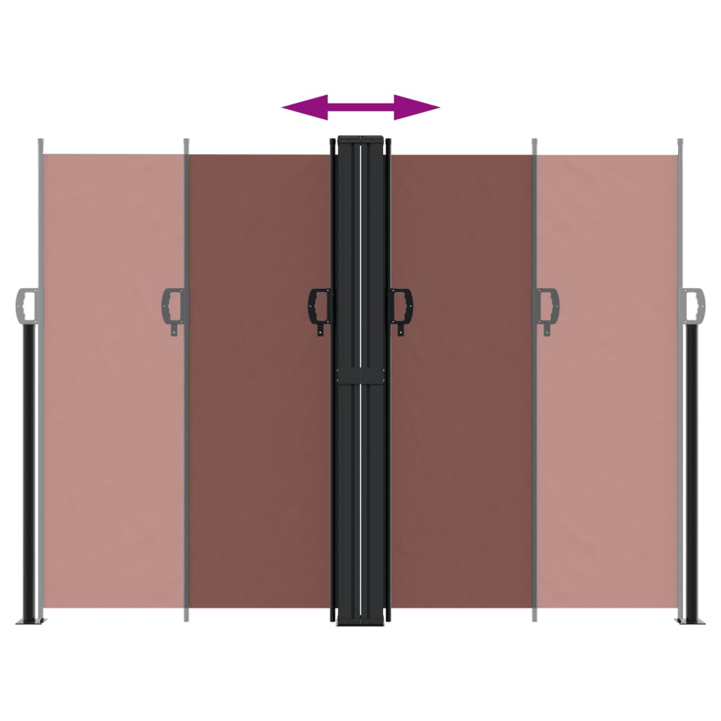 Uttrekkbar sidemarkise 180x1000 cm brun