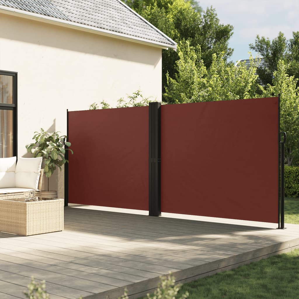 Uttrekkbar sidemarkise 180x1000 cm brun