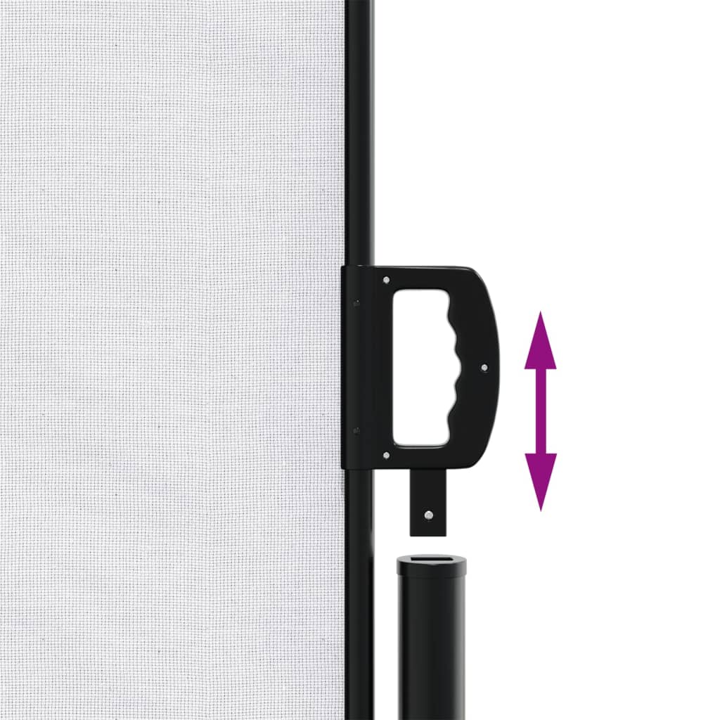 Uttrekkbar sidemarkise 180x1000 cm hvit
