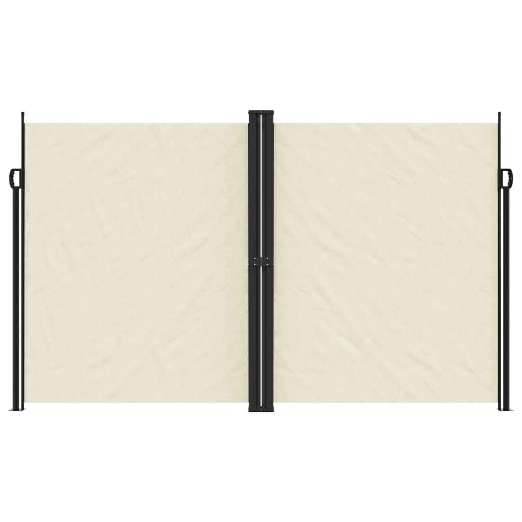 Uttrekkbar sidemarkise 200x1000 cm kremhvit