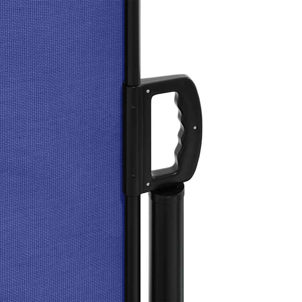 Uttrekkbar sidemarkise 200x1000 cm blå
