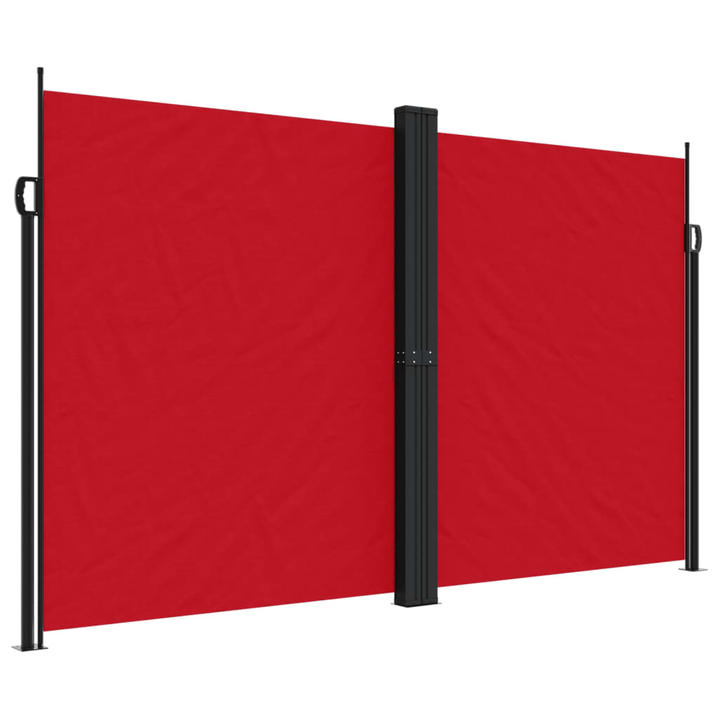 Uttrekkbar sidemarkise 200x1000 cm rød