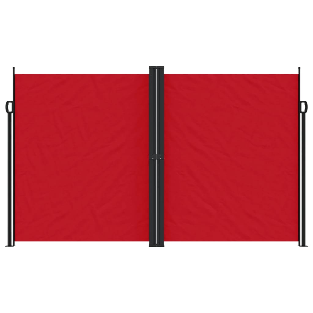 Uttrekkbar sidemarkise 200x1000 cm rød