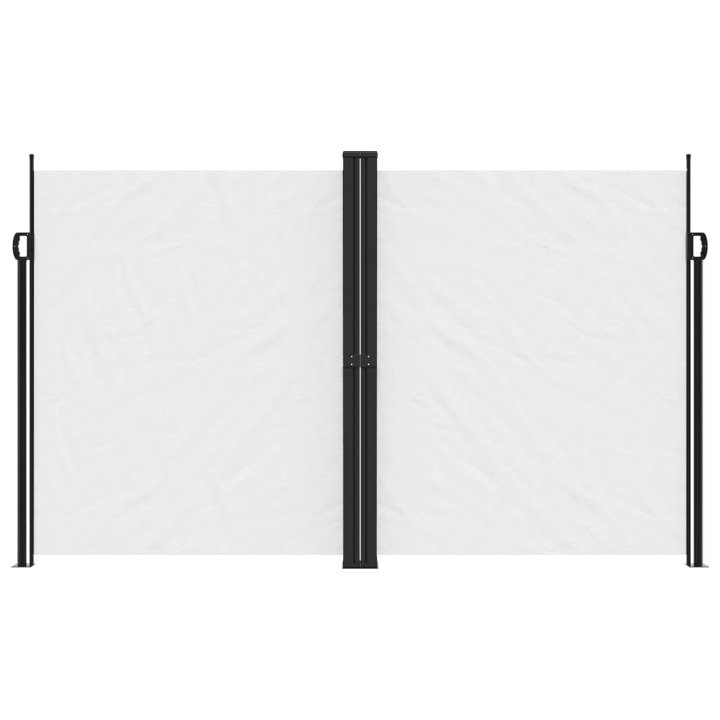 Uttrekkbar sidemarkise 200x1000 cm hvit