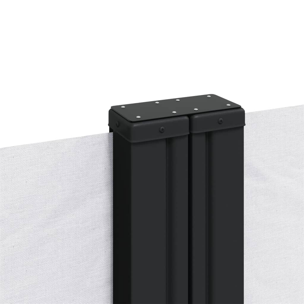Uttrekkbar sidemarkise 200x1000 cm hvit