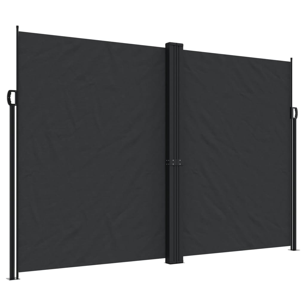Uttrekkbar sidemarkise 220x1000 cm svart