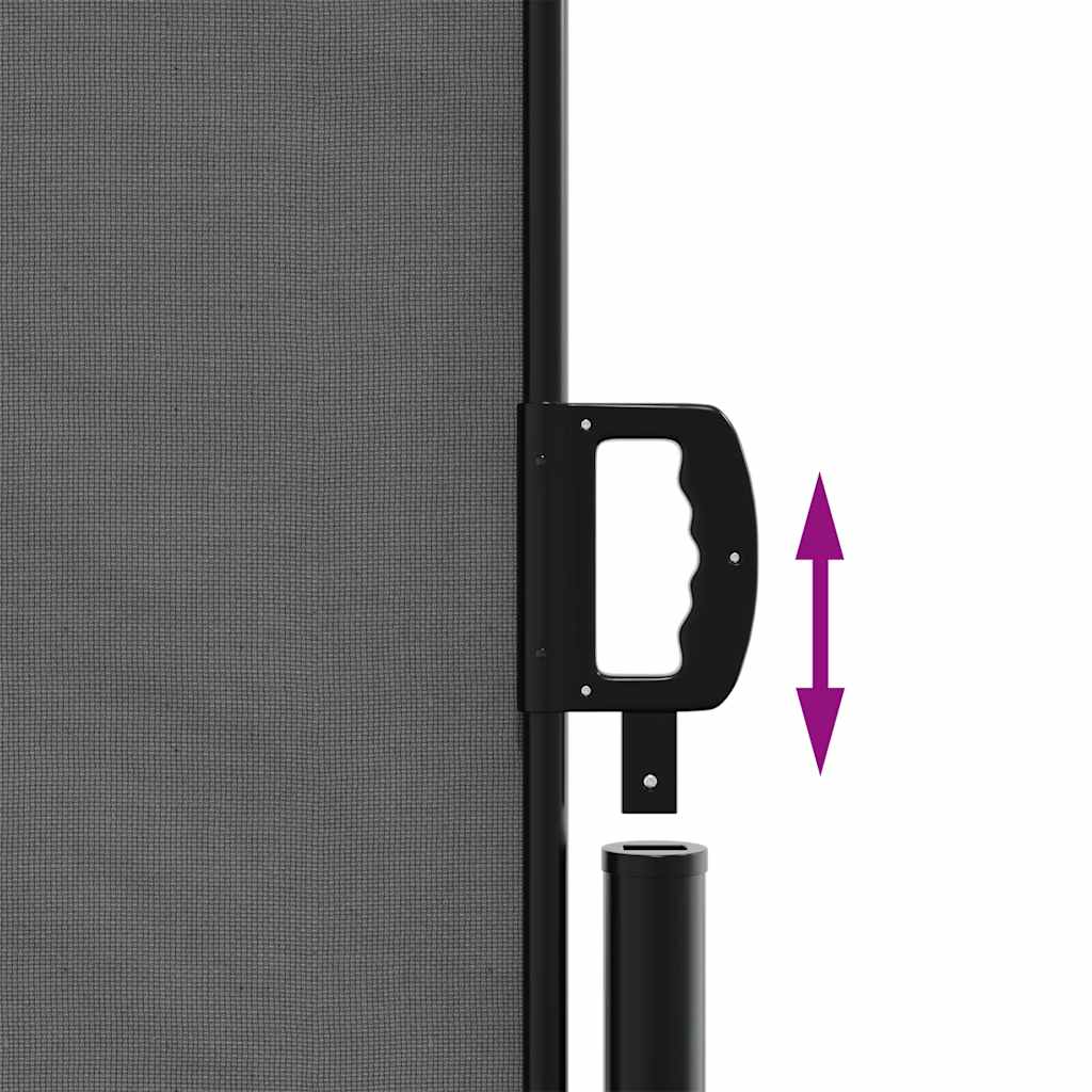 Uttrekkbar sidemarkise 220x1000 cm antrasitt