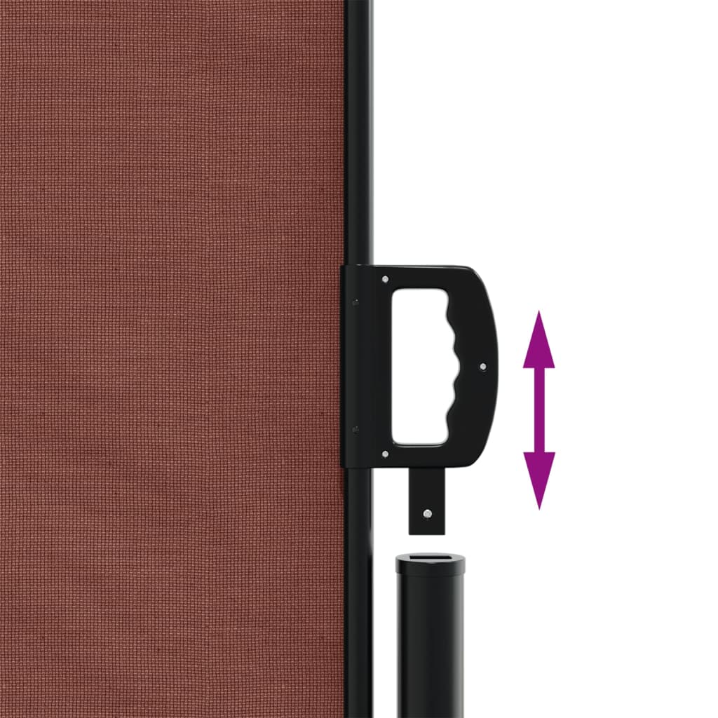 Uttrekkbar sidemarkise 220x1000 cm brun