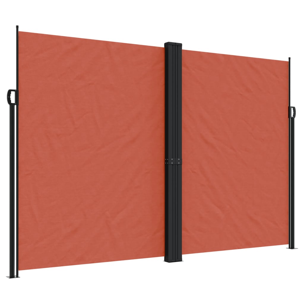Uttrekkbar sidemarkise 220x1000 cm terrakotta