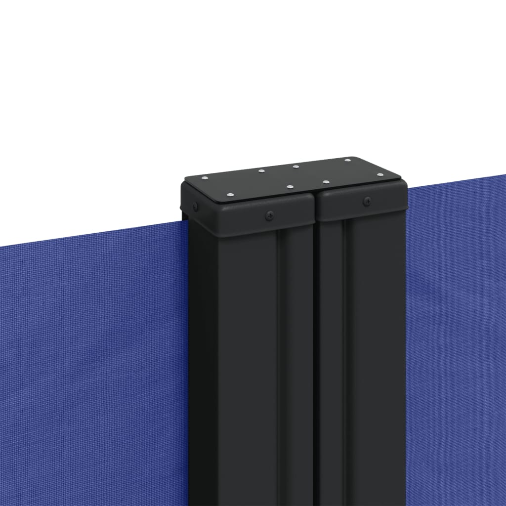 Uttrekkbar sidemarkise blå 120x1200 cm