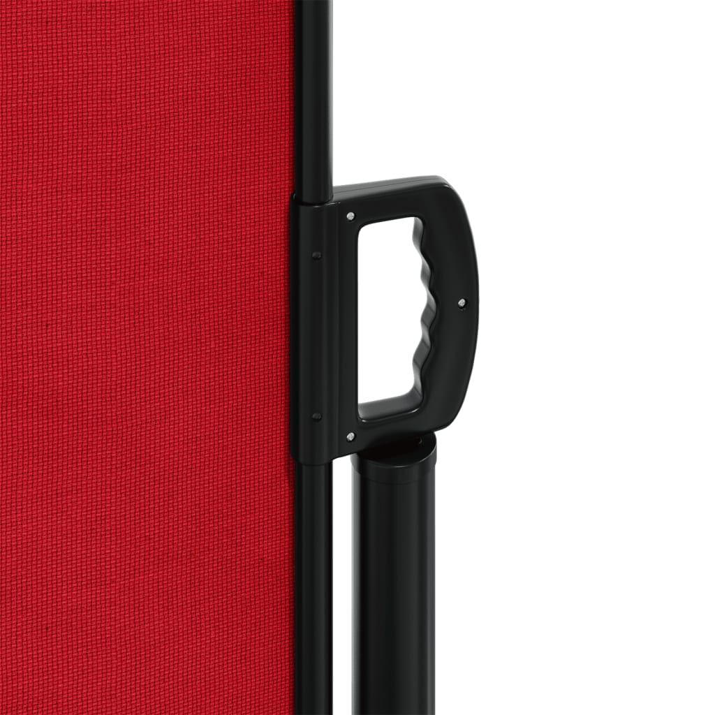 Uttrekkbar sidemarkise rød 120x1200 cm