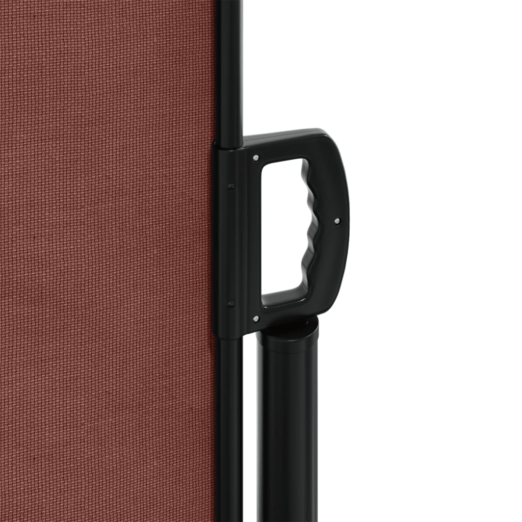 Uttrekkbar sidemarkise brun 120x1200 cm