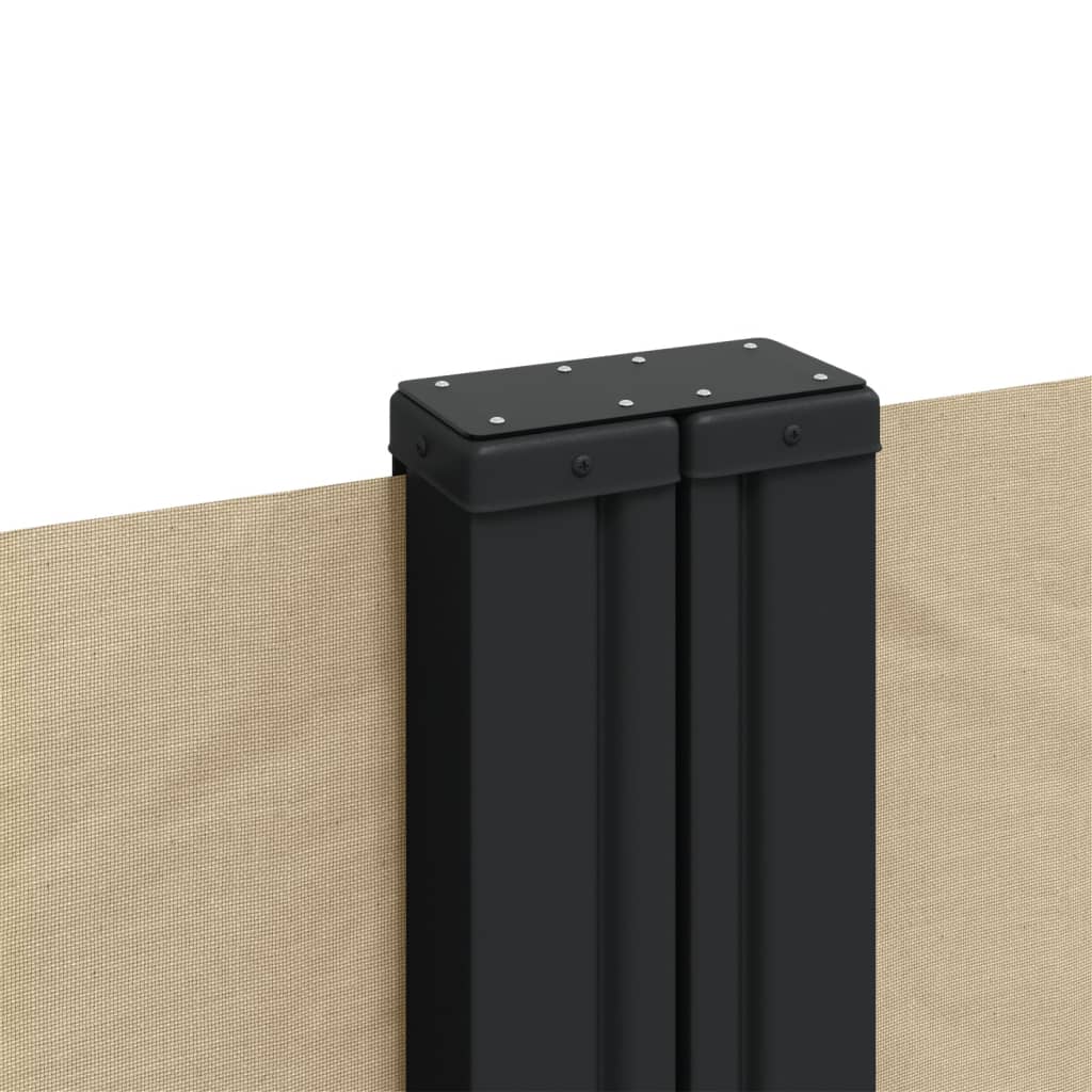 Uttrekkbar sidemarkise beige 120x1200 cm