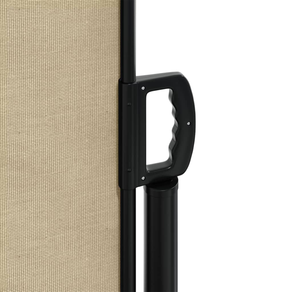 Uttrekkbar sidemarkise beige 120x1200 cm