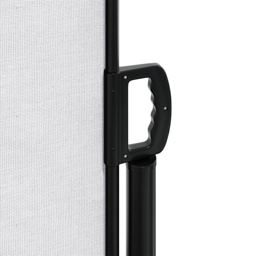 Uttrekkbar sidemarkise hvit 120x1200 cm