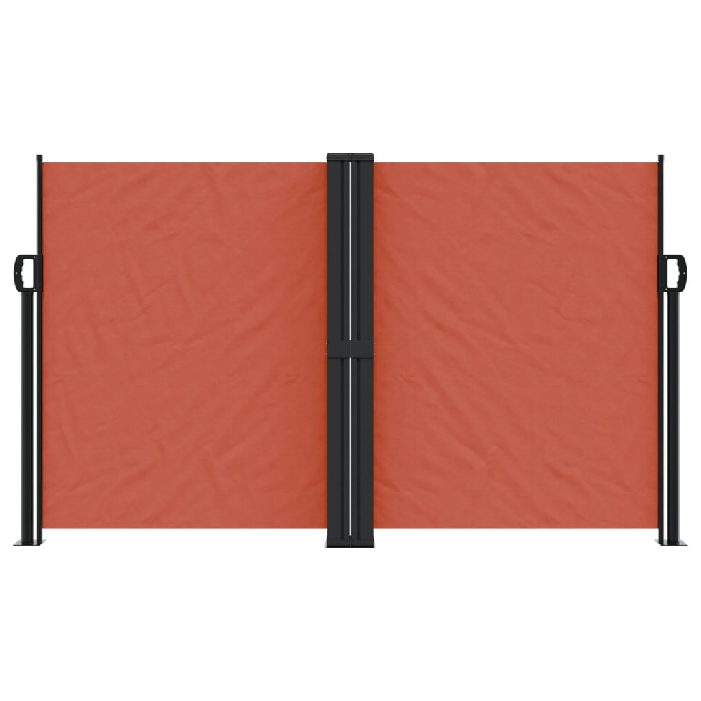 Uttrekkbar sidemarkise terrakotta 140x1200 cm