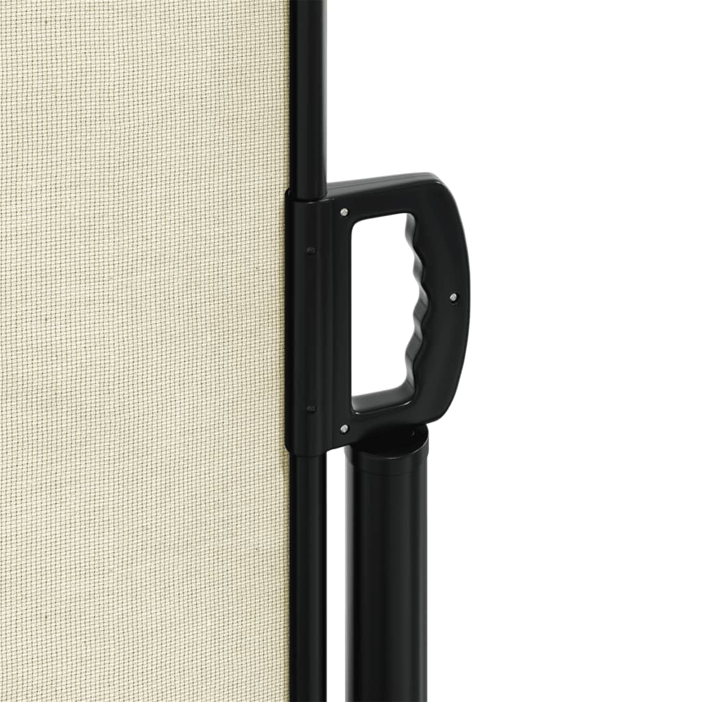 Uttrekkbar sidemarkise 160x1200 cm kremhvit