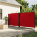Uttrekkbar sidemarkise 160x1200 cm rød