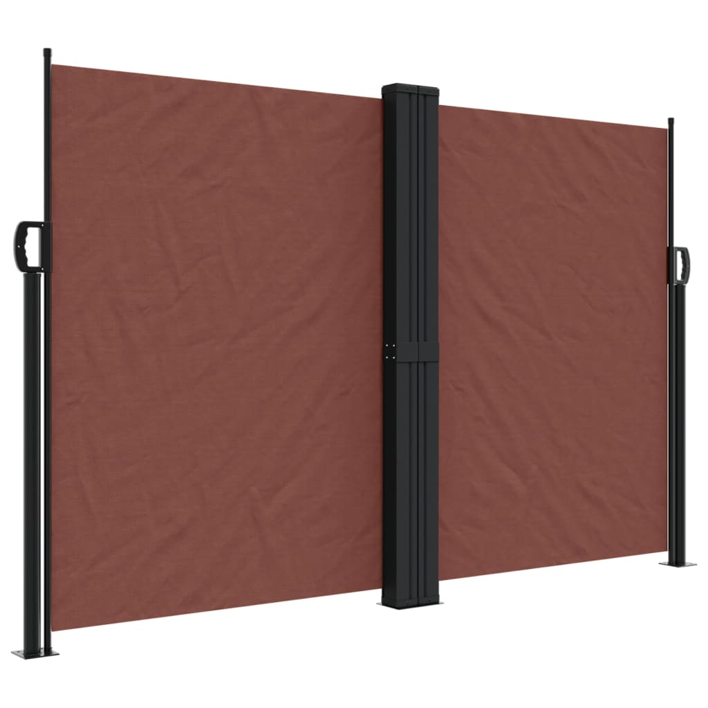 Uttrekkbar sidemarkise 160x1200 cm brun