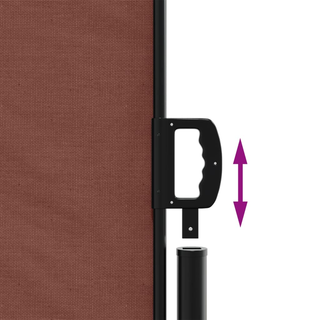 Uttrekkbar sidemarkise 160x1200 cm brun