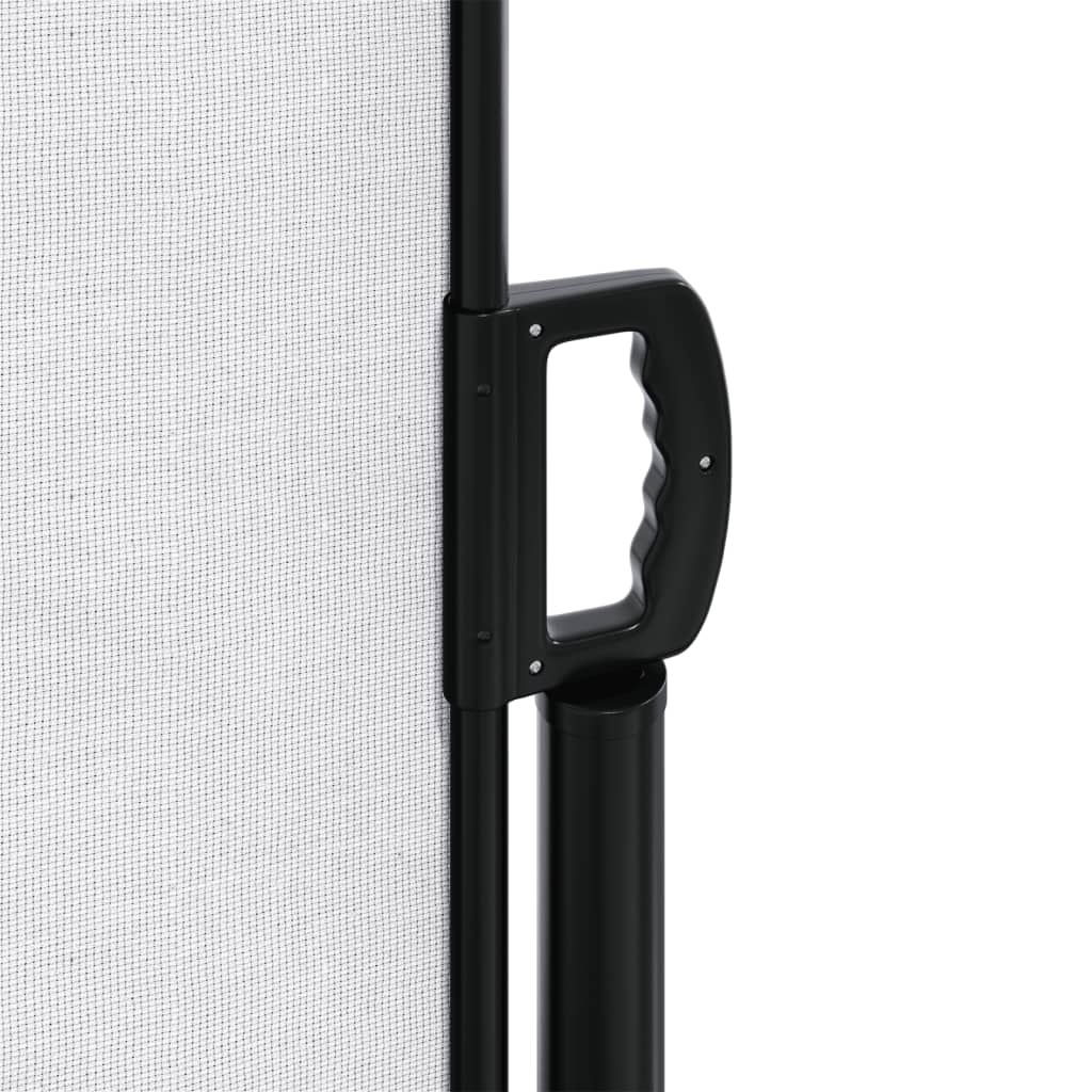Uttrekkbar sidemarkise hvit 160x1200 cm