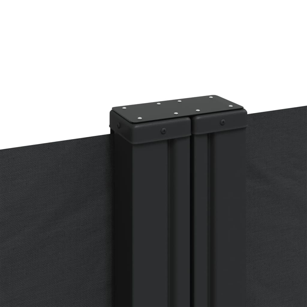 Uttrekkbar sidemarkise 180x1200 cm svart