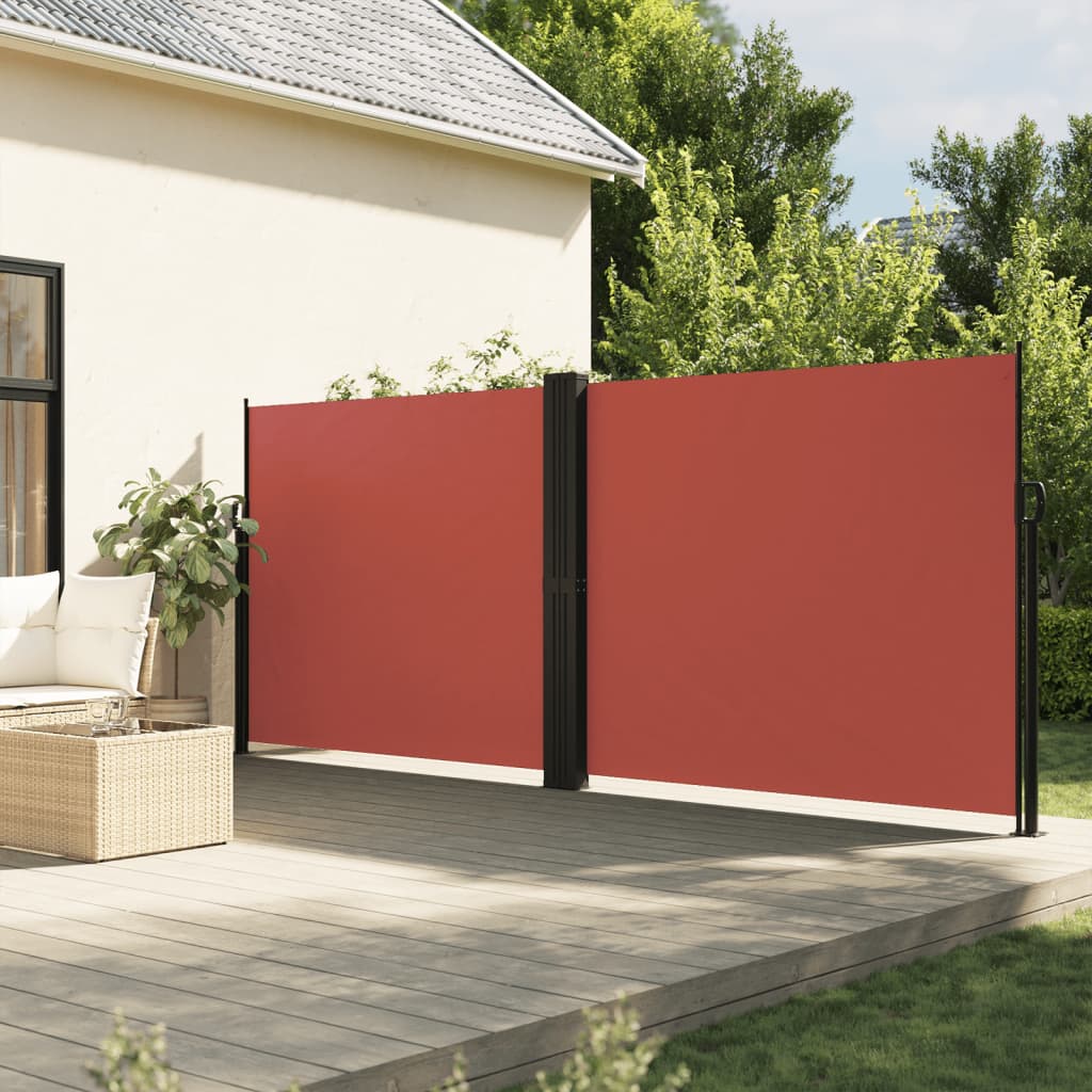 Uttrekkbar sidemarkise 180x1200 cm terrakotta