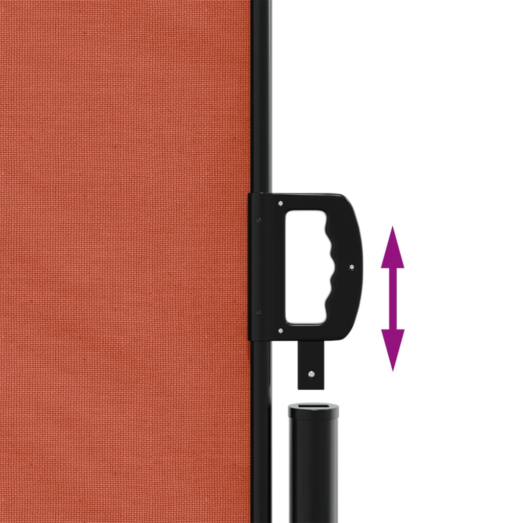 Uttrekkbar sidemarkise 200x1200 cm terrakotta