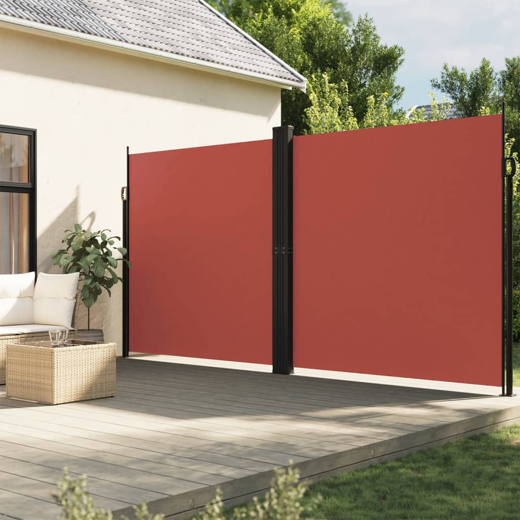 Uttrekkbar sidemarkise 200x1200 cm terrakotta