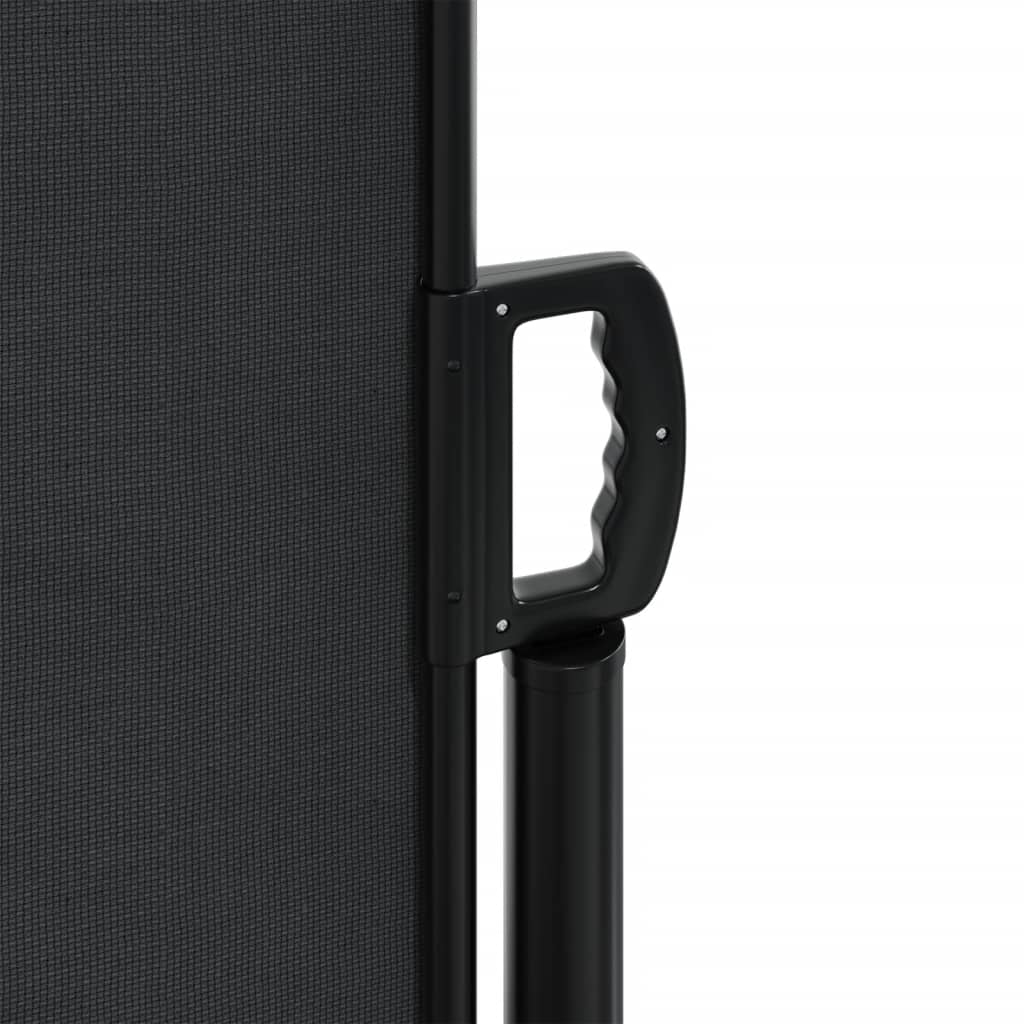 Uttrekkbar sidemarkise 220x1200 cm svart