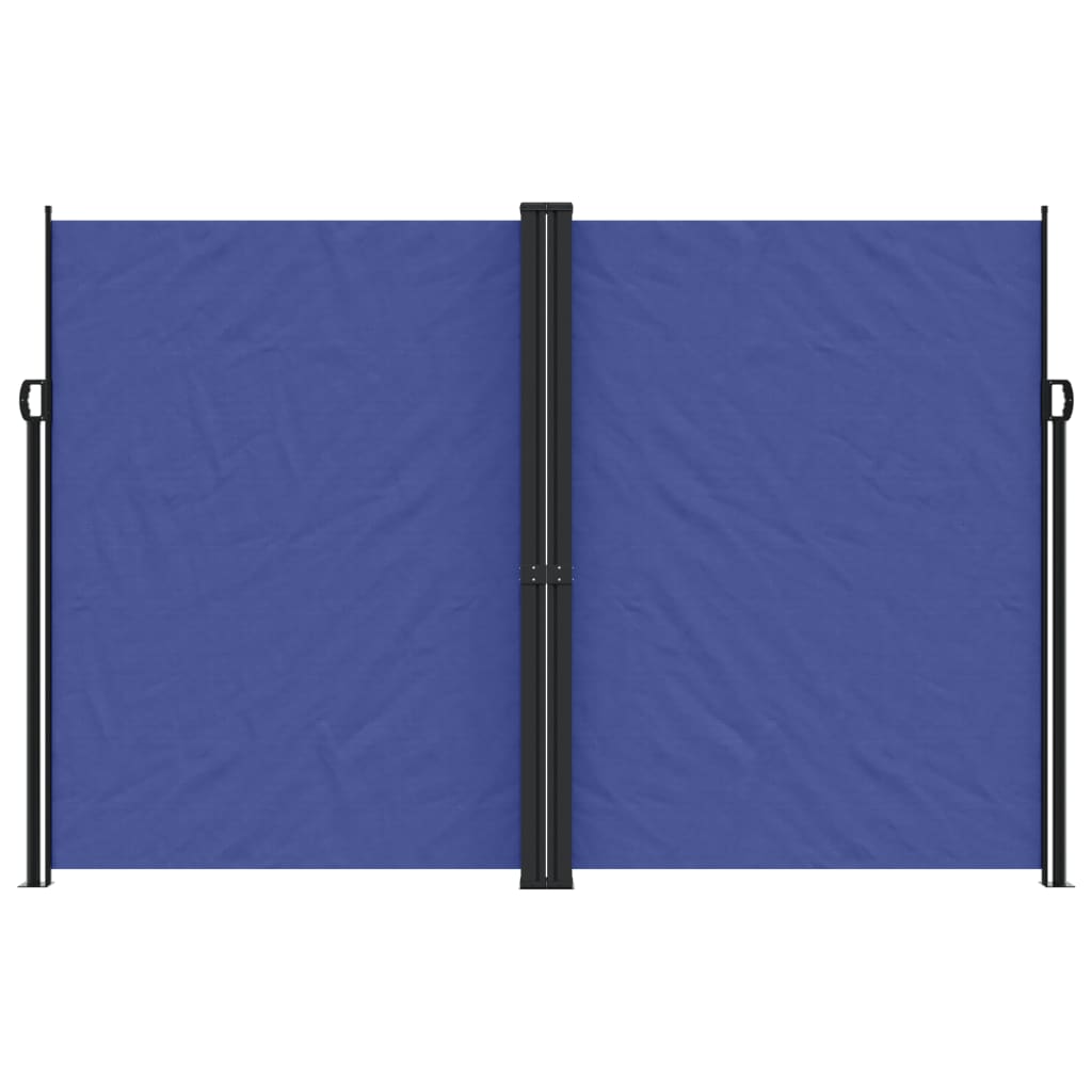 Uttrekkbar sidemarkise blå 220x1200 cm