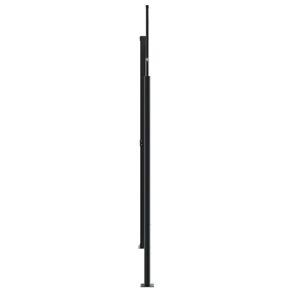 Uttrekkbar sidemarkise 220x1200 cm rød