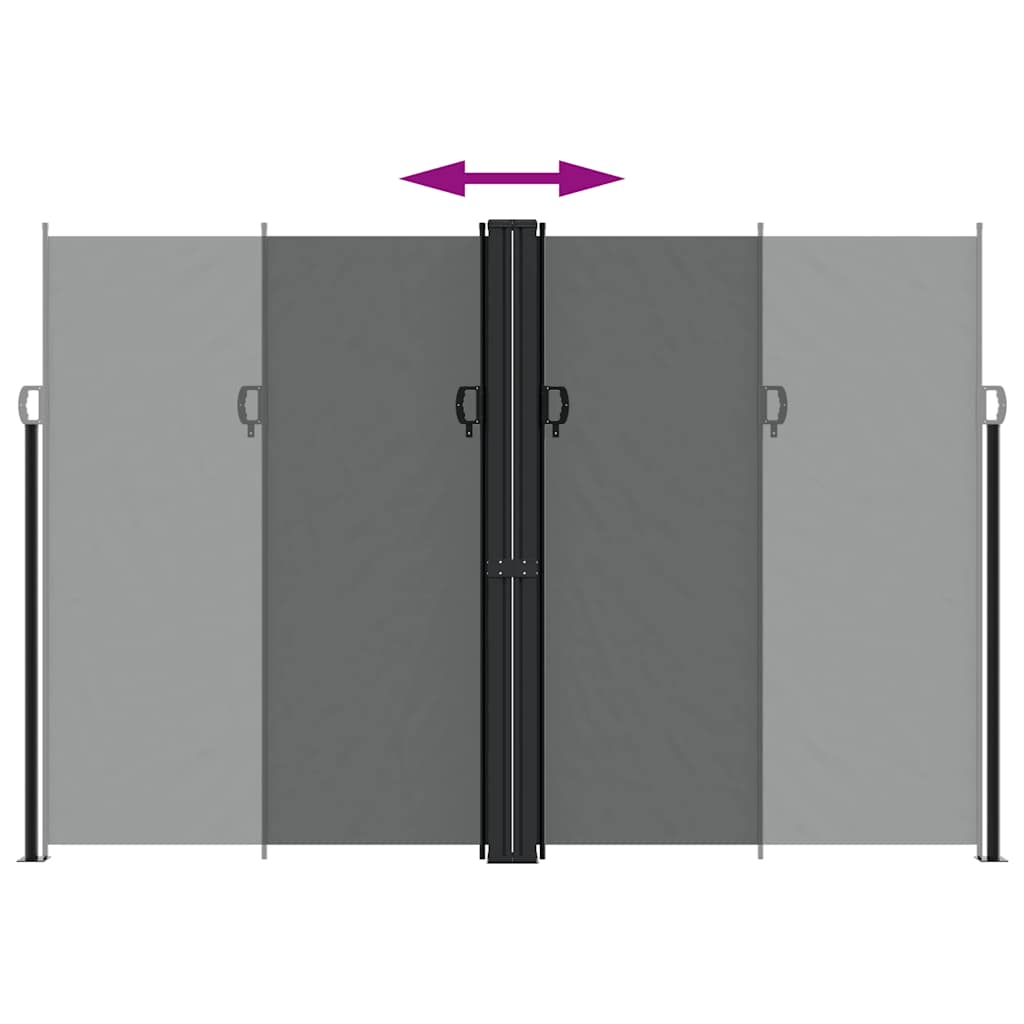 Uttrekkbar sidemarkise 220x1200 cm antrasitt