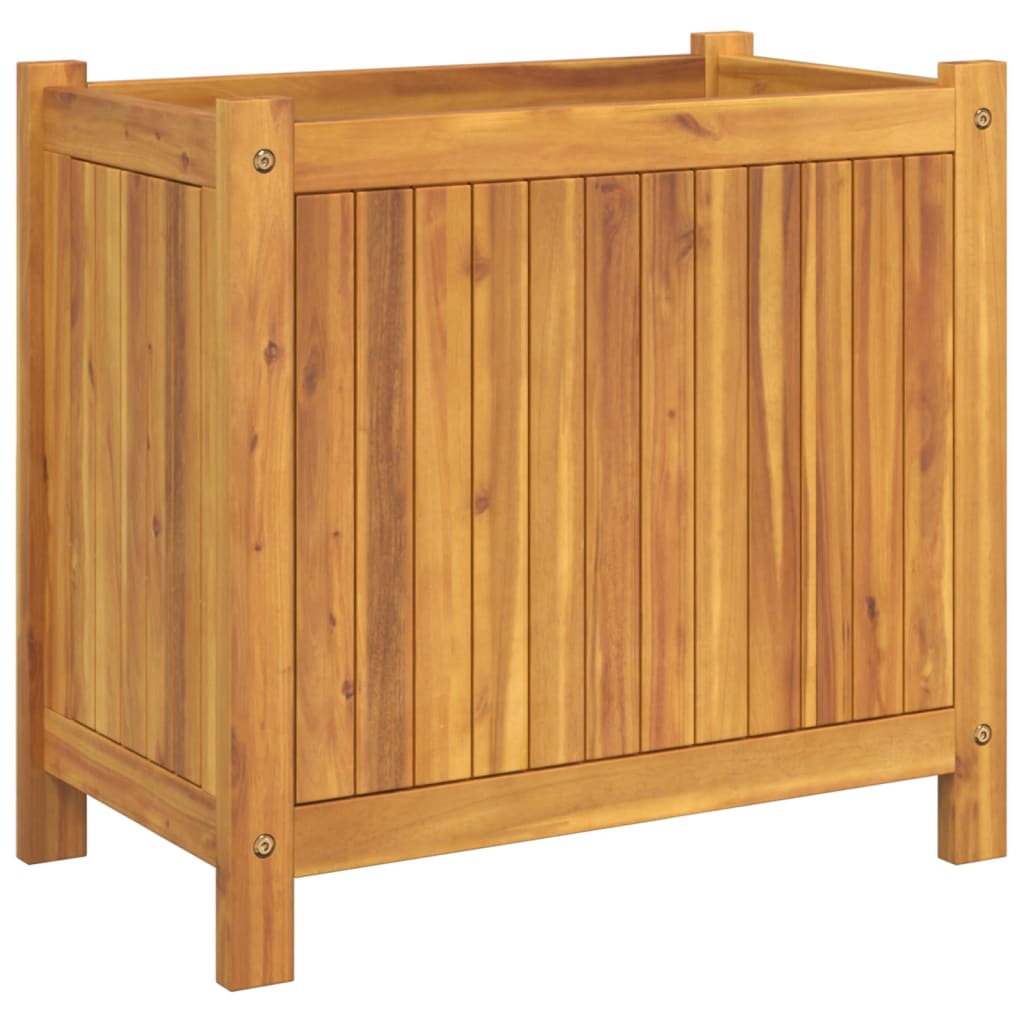 Plantekasse med foring 54x31x50 cm helte akasie vidaXL