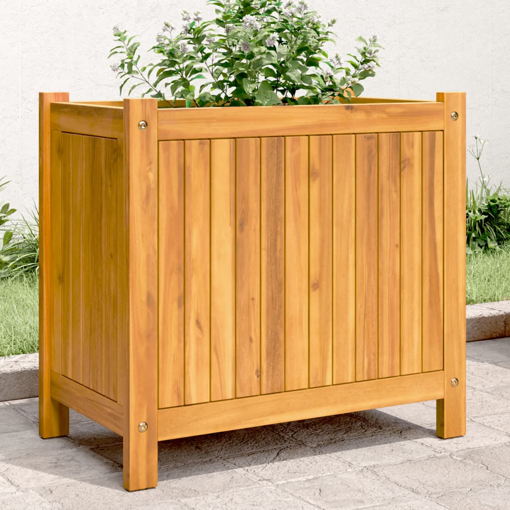 Plantekasse med foring 54x31x50 cm helte akasie vidaXL
