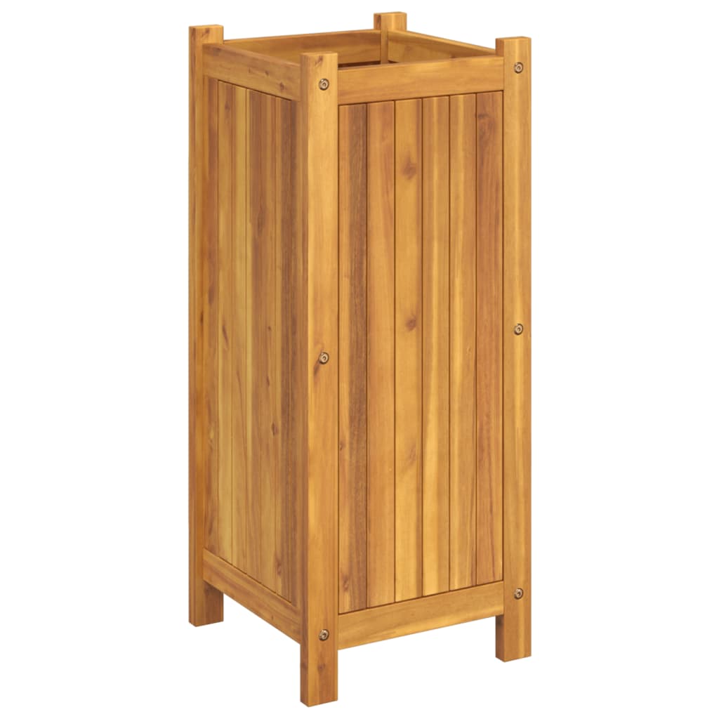 Plantekasse med foring 31x31x75 cm helte akasie
