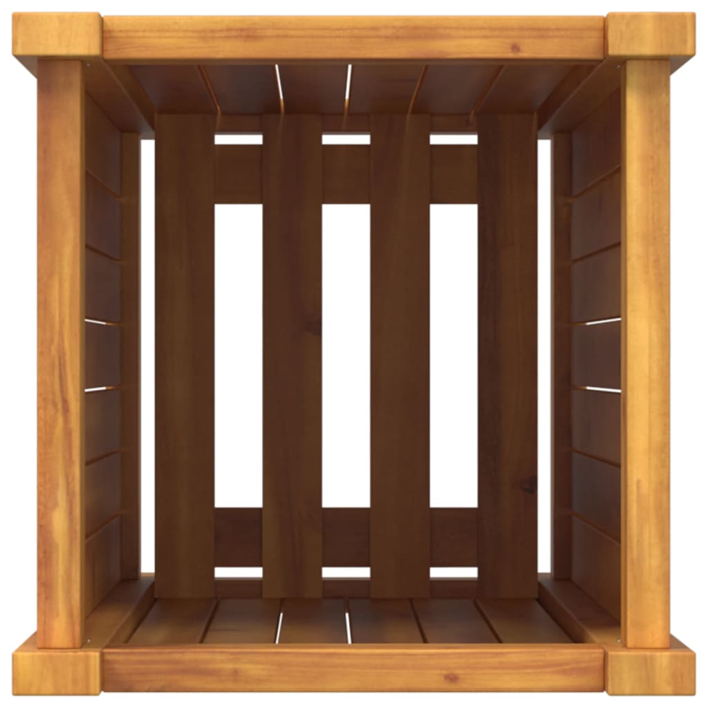 Plantekasse med foring 31x31x75 cm helte akasie