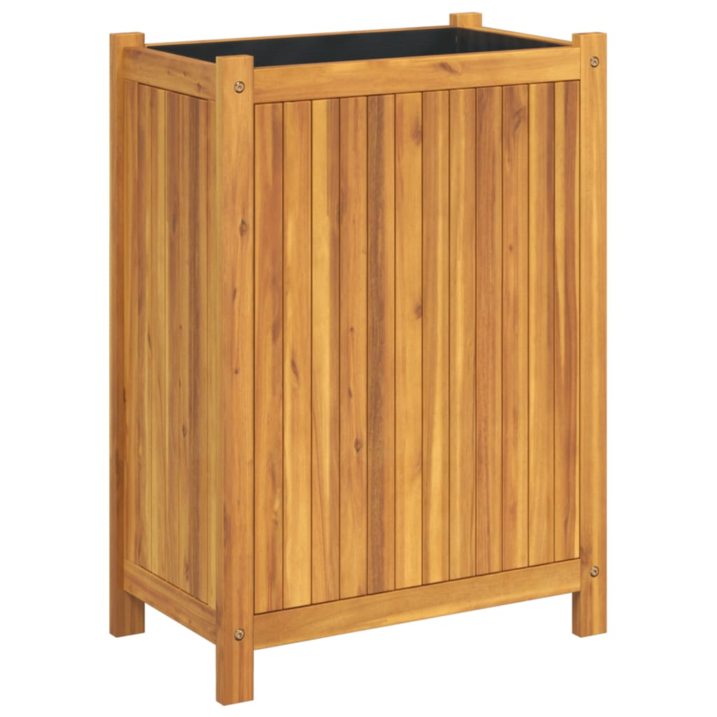 Plantekasse med foring 54x31x75 cm helte akasie