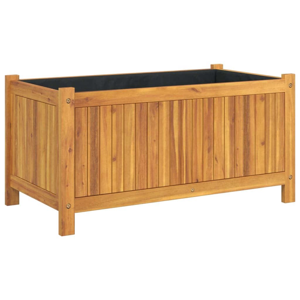 Plantekasse med foring 80x42x40 cm helte akasie vidaXL