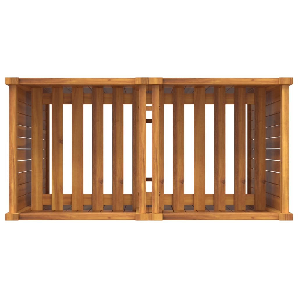 Plantekasse med foring 84x42x100 cm helte akasie