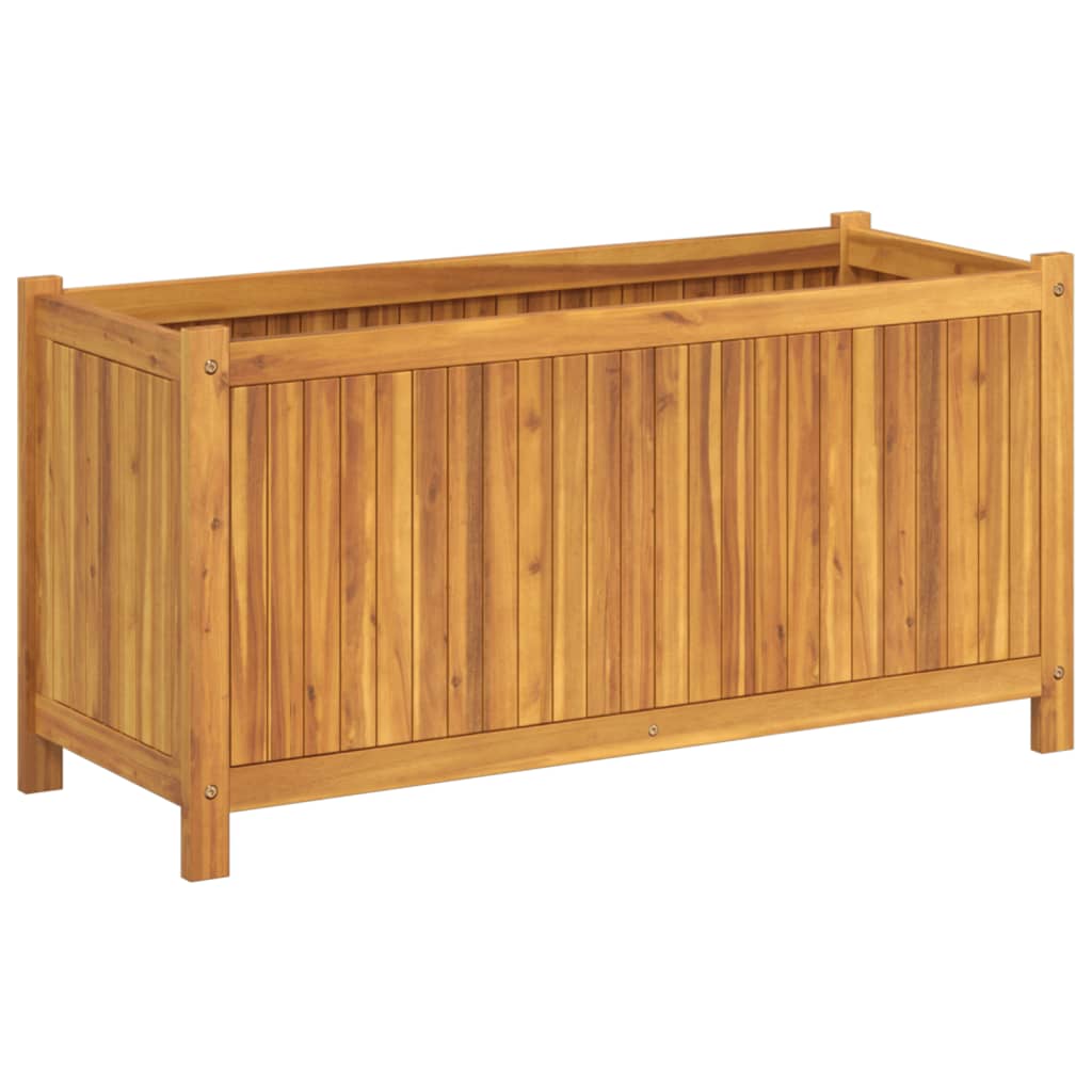 Plantekasse med foring 99,5x38x50 cm helte akasie vidaXL