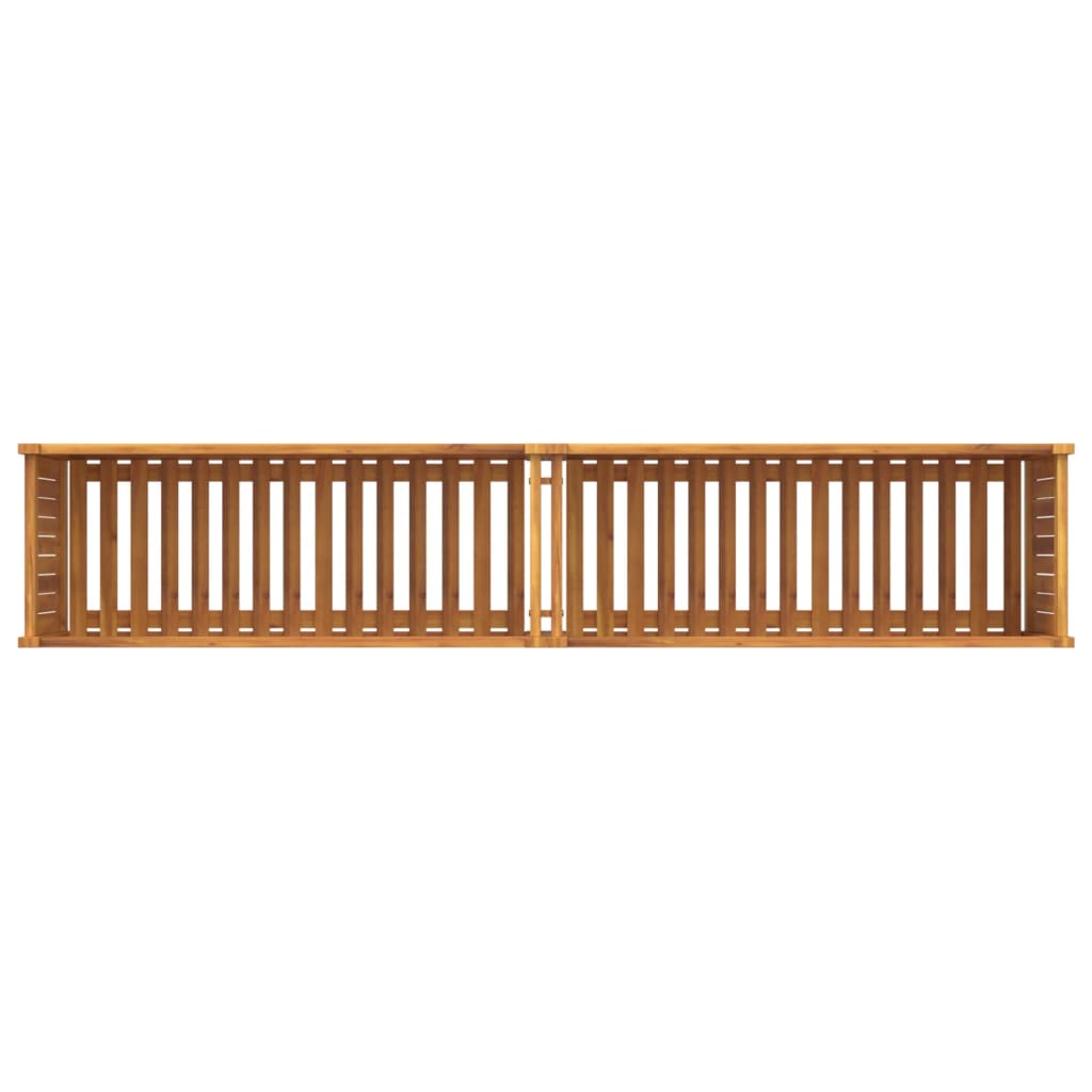 Plantekasse med foring 199x38,5x50 cm helte akasie vidaXL