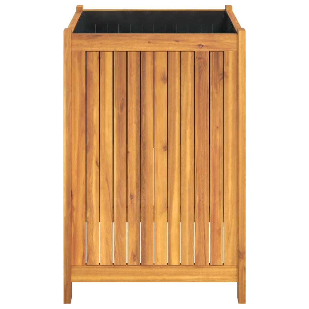 Plantekasse med foring 50x50x75 cm helte akasie vidaXL