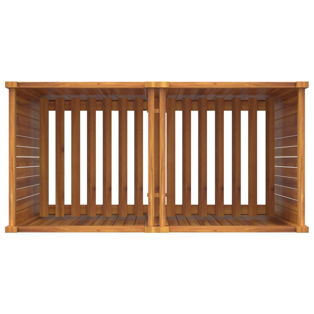 Plantekasse med foring 100x50x100 cm helte akasie vidaXL