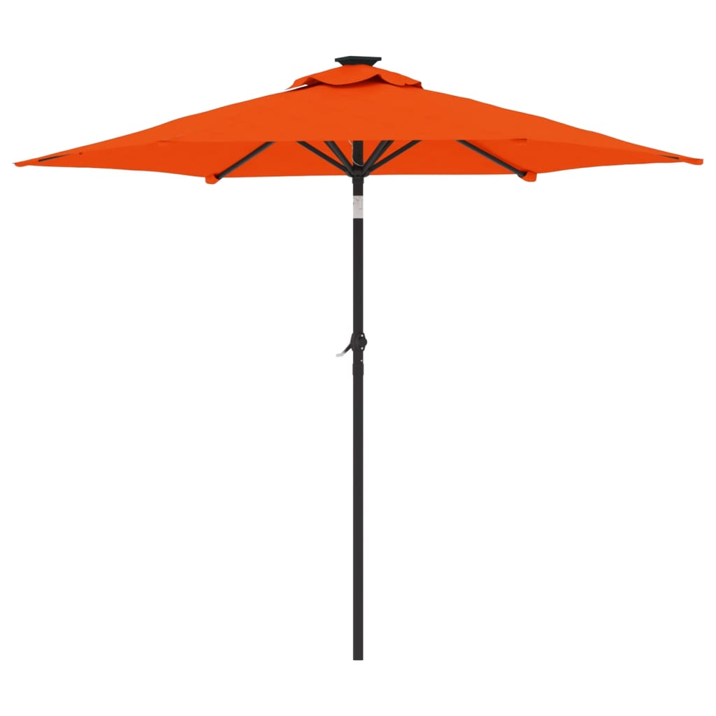 Hageparasoll med stålstang terrakotta 225x225x212 cm vidaXL