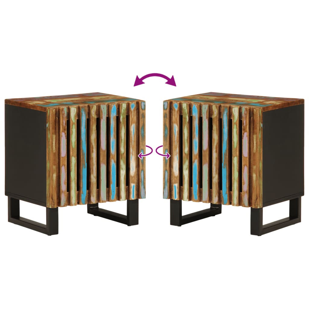 Nattbord 2 stk 40x34x46 cm gjenvunnet heltre