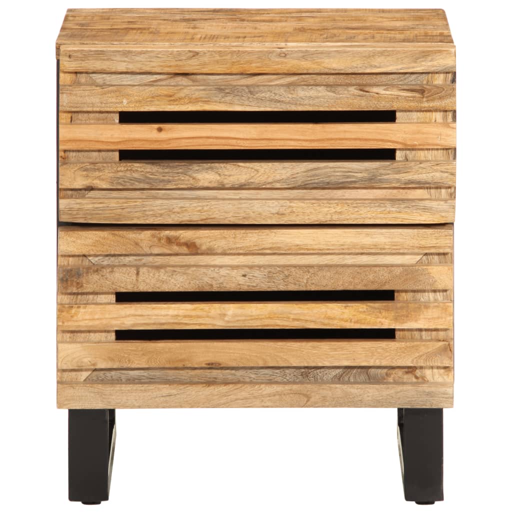 Nattbord 2 stk 40x34x46 cm grovt heltre mangotre