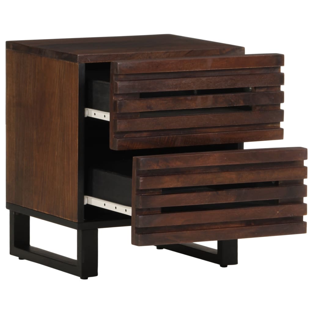 Nattbord 2 stk 40x34x46 cm heltre mango