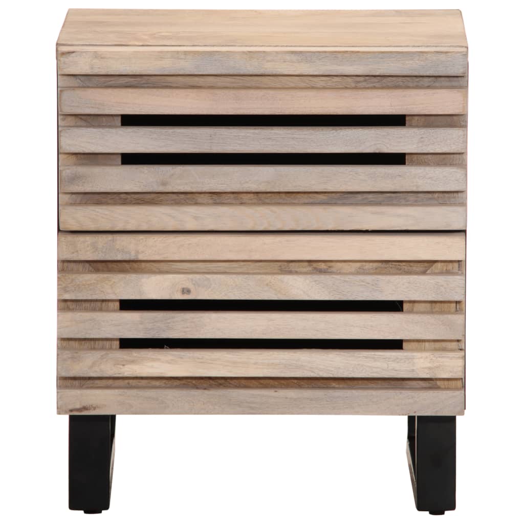 Nattbord 40x34x46 cm heltre bleket mango